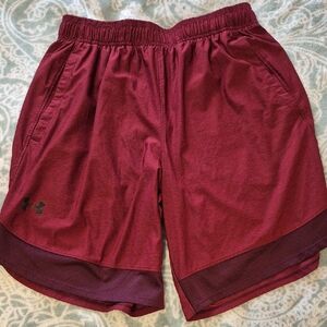 Under Armour Men's Maroon Athletic Shorts